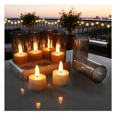 Bougies Chauffe plat LED Rechargeable avec Télécommande, Station de Charge & Minuterie par MMOBIEL – Lot de 6 Bougies LED Sans Flamme USB pour Maison, Table, Mariages & Décorations de Noël