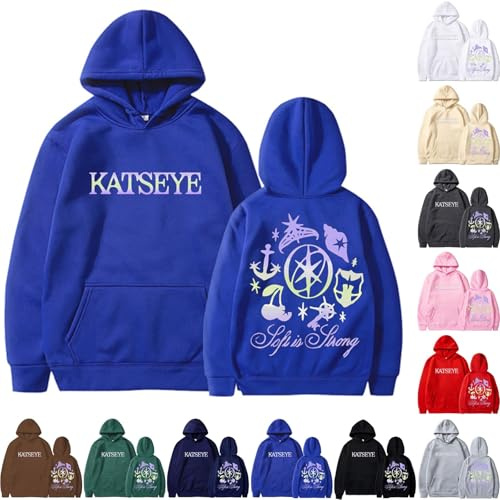 Sudadera con capucha para mujer Katseye, sudadera de gran tamaño con capucha y modelo retro, sudadera de invierno para hombres y mujeres, estilo Harajuku elegante y casual, suéter de felpa
