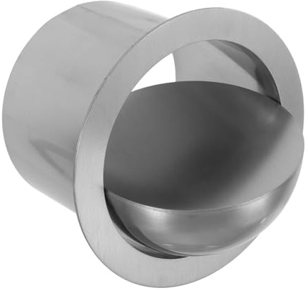 BAZEITFLOW Cubo de Basura Empotrado Tapa Abatible de Acero Inoxidable Diámetro 13 CM para Encimera de Cocina y Baño Tapa para Cubo de Basura Integrado Solución Oculta y Funcional