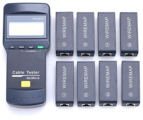 NF8108-M Digital Network Cable Length Tester Network Cable Tester 8 Meter Length Remote Units Cat5E/ 6E UTP STP CAT5 RJ45
