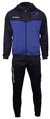 givova Survêtement Visa Capuche Polarfleece, chiné, Taille L, Bleu/Bleu Clair mélange, L Mixte