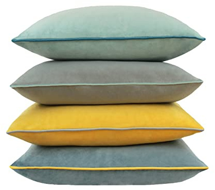 COFEDE Velvet Cushion Covers 18x18 inch Set of 4,Decorative Square Cushion Cases for Sofa Bedroom Couch,45x45 cm
