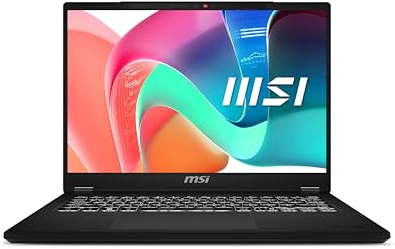 MSI Modern 14H Laptop | Intel Core 5 210H | Intel Graphics | 14 Full HD+ Screen | 16GB RAM | 512GB SSD | Windows 11 Home Plus | Classic Black