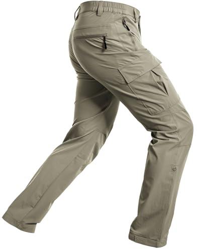 Wespornow Men's-Hiking-Pants Lightweight Water Resistant Quick Dry Outdoor Pants for Fishing Travel Camping (Sage Green, 32W x 30L)