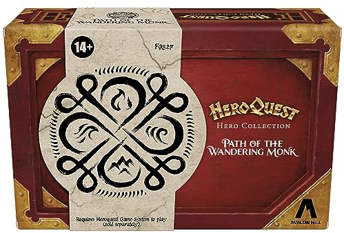 Hasbro Gaming HeroQuest Hero Collection Path of The Wandering Monk Figures | Includes 2 Detailed Miniatures | Requires HeroQuest Game System to Play (Sold Separately) | Ages 14 and Up