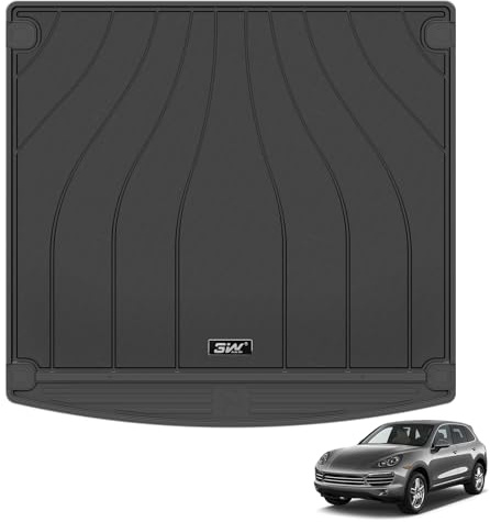 3W Boot Liner For Porsche Cayenne 2018-2026, TPE All Weather Dog Friendly Mats, Custom Fit Porsche Cayenne Car Mats, Waterproof, Non-Slip, Trunk Mats Easy to Install, Car Accessories