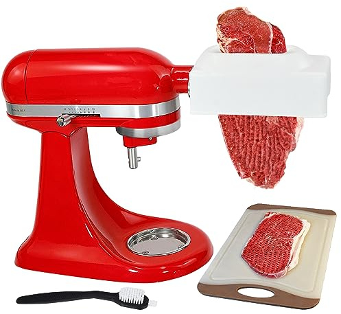 MROTIGRIL - Accesorio eléctrico para ablandador de carne para todos los mezcladores de soporte KitchenAid, accesorio KitchenAid, ablandador de carne con engranajes de acero inoxidable, herramienta