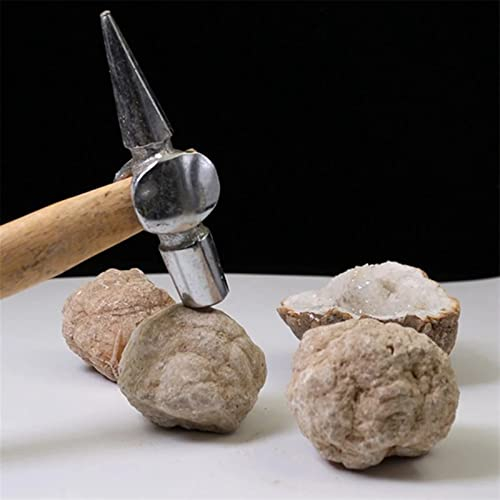 Feng Shui Decorar Geoda de ágata natural sin abrir Cristales de cristal en bruto Lucky Stone Cluster Cave Collection Espécimen Raw Rough Natural Lucky Possesses Mejora la fortuna Piedras decorativas f