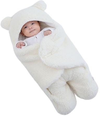 Danolt Weiß Schlafsack Baby 0-3 Monate Pucksack Baby Babyschlafsack Neugeborene