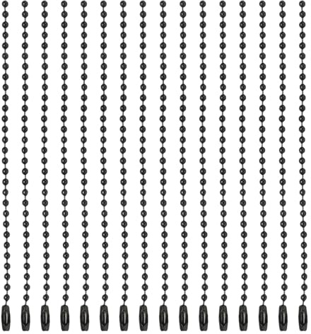 QUARKZMAN 50pz Catena a Sfere, Nero Etichetta del Cane Massa Lunga 4,72 Pollici per Creazione Etichette Cani Artigianato Fai da Te Decorazioni Sospese