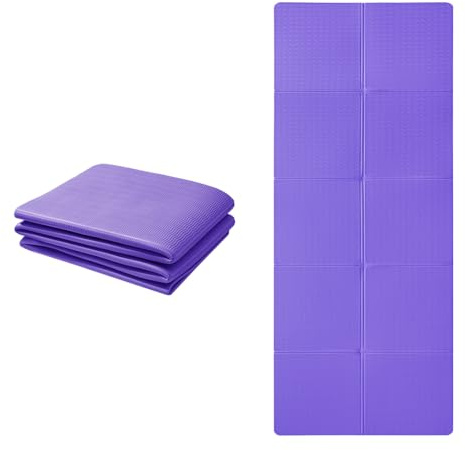 Good Nite Tappetino da yoga pieghevole, antiscivolo, portatile, per fitness, pilates, sport, viaggi, yoga, 183 x 61 x 0,6 cm, colore: viola