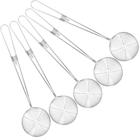 Amosfun 5stücke Küchenutensilien Mit Sieblöffel Und Küchenschaufeln Zum Filtern Von Speisen Nudeln Und Suppen Aufhängeloch Für Platzsparende Lagerung
