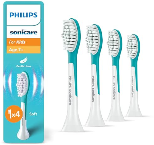 PHILIPS Sonicare For Kids, äkta tandborsthuvuden för barn från 7 år, 4-pack, HX6044/90