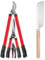 WALTER Gartenscheren Set-3 tlg + Japansäge Dozuki | Rosenschere, Heckenschere, Laubschere, Karbon-Stahl, ergonomischer Griff für Arbeiten im Garten
