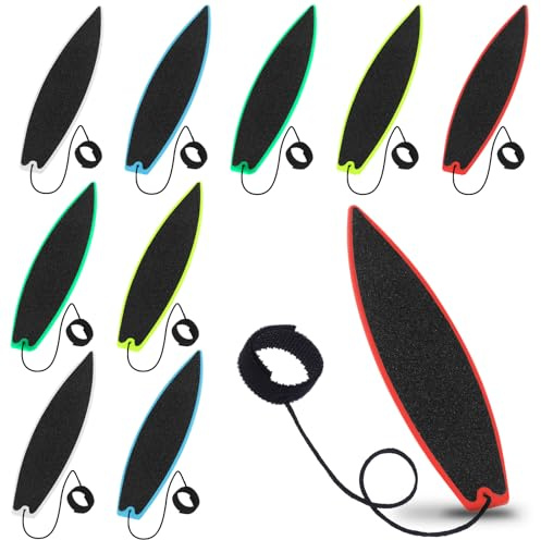 Lot de 10 planches de surf à doigts pour conduite en voiture, mini planche de surf à doigts pour garçons, filles, adolescents et adultes (rouge + bleu + vert + jaune + blanc)