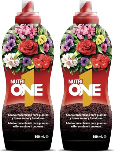 Abono líquido concentrado para todo tipo de Plantas y Flores. Fertilizante Premium con ingredientes naturales y resultados visibles en 7 días. (Paquete de 2)