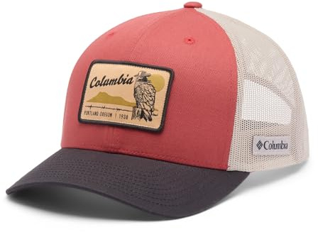 Columbia Unisex Mesh Snap Back, Washed Red/Shark/Dark Stone/Iron, One Size