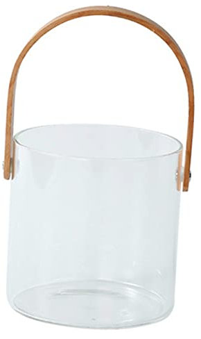 JECOMPRIS Seau à Glaçons en Verre Récipient Réfrigéré Pratique pour Fruits Vin Design pour et Réceptions Seau à Boissons Multifonctionnel