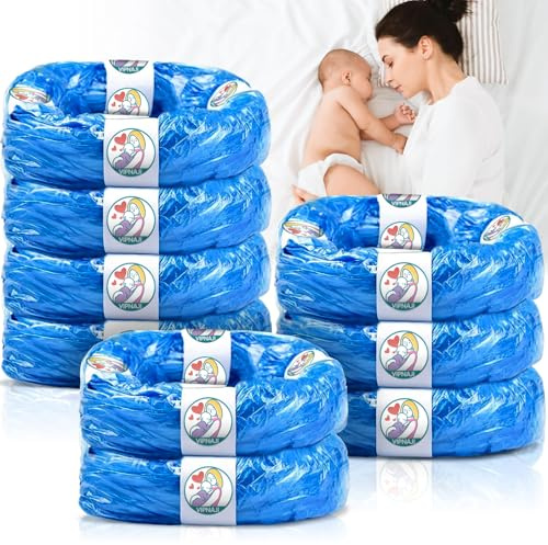 HYOJCWU 9er-Pack Nachfüllkassette für Windeleimer Dress-Up und Classic XL,Windeleimer Nachfüllbeutel kompatibel mit allen Katzenstreuentsorgungseimer,Hervorragende Abdichtung Zähigkeit 6.5m/1 Stück