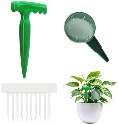 Fioriera per piantare, strumento per piantare piante con misurazioni, trapiantare Widger e Dibber per piantare semina strumento da giardino per ortaggi e fiori, 12 pezzi