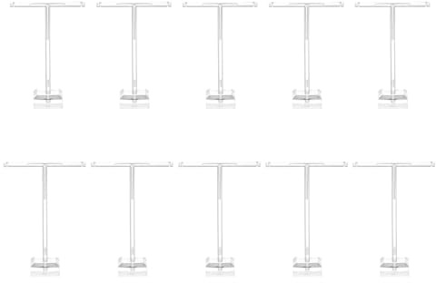 QUARKZMAN Portaorecchini, 10 Pezzi Supporto Per Orecchini A T Organizzatore Per Orecchini Portaorecchini Display Scaffale Per Collane Bracciali Accessorio Fotografia, Trasparente