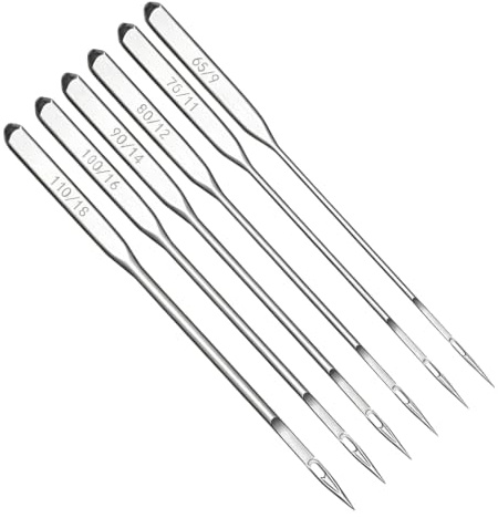 100 Pcs Sewing Machine Needles,Sewing Machine Needles Universal | 6 Sizes 65/9 75/11 80/12 90/14 100/16 110/18 Universal Sewing Machine Needles for Brother Singer Etc Home Sewing Machines