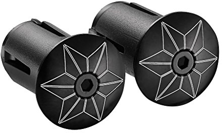 SUPACAZ Unisex-Adult, Schwarz, Star Plugs Lenkerende, Erwachsene, Einheitsgröße, zutreffend