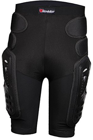 MagiDeal Protège-Hanche Short de Protecteur Armure de Hanches Jambes Respirant pour Moto Motard Motocross, Noir, M