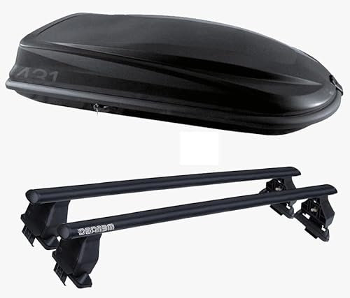 Portatutto Per Auto- compatible con Panda Dal 2012 In Poi 5P - Piu Box 430Lt Nero Opaco -