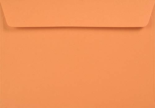 Netuno 25x Briefumschlag Orange DIN C6 114 x 162 mm 120g Kreative Mandarin schöner Umschlag Öko-Papier Briefkuvert bunt Recyclingpapier Briefhülle farbig elegant für Einladungen Hochzeit Geburtstag