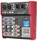 Btuty Console de mixage 4 canaux EQ à 2 bandes, alimentation fantôme intégrée 48V. Prend en charge la connexion BT, lecteur MP3, USB pour enregistrer DJ Network Live Broadcast Karaoke