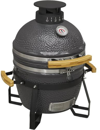 40cm Ceramic Kamado Egg BBQ Grill & Smoker - Charcoal & Wood Fired Garden Cooker