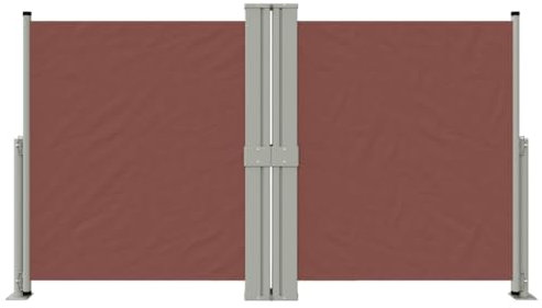 UTSRABFA Marktschirm Sonnensegel Wand-Sonnenschirm Doppelsonnenschirm Poolschirm Seitenmarkise Ausziehbar Braun 160x1000 cm Geeignet für Bauernhäuser, Märkte, Terrassen, Gärten