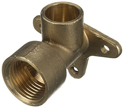 Bag of 2-15mm x 1/2 Solder Ring Elbow Wallplate Fitting (Known as 15mm Wall Plate/Wall Plate Elbow/bib tap Wall Plate/Garden tap Wall Plate/Outside tap Wall Plate)