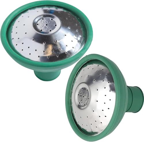 ANGIX 2pk Universal Garden Watering Can Rose Head Replacement, Water Sprinkler Sprayer Fits All Standard Size Watering Cans, Easy to Attach & Remove, Ideal for Indoor & Outdoor Gardening Use - Green