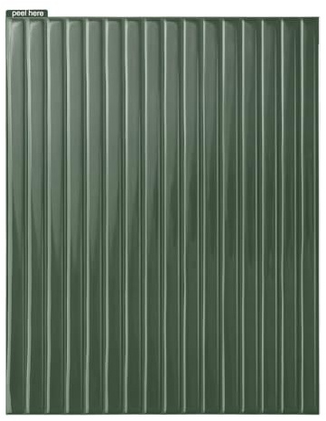 Trafagala 10 Sheet 11.43''x 9inch Dark Green Stick On Tiles Kitchen 3D Vinyl Peel and Stick Wall Tiles Sticker Transfers Self Adhesive Waterproof Splashback Decals for Bathroom Wall Rectangle