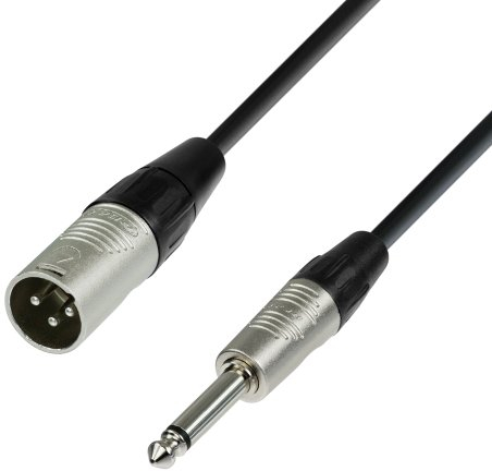Adam Hall 4 Star Series 5m Cable XLR Male to 6.3mm Jack Mono Microphone Rean