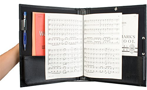 Pro Tec FSA1E Deluxe Choral Folder with Elastic String Dividers & Adjustable Hand Strap