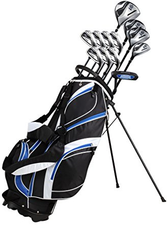Precise S7 Men's Complete Right Handed Golf Club Set | Complete Regular & Tall Mens Golf Clubs Set | with 4 HC's, Lightweight Shafts & Spacious Stand Bag w/Storage Pockets & Dual Straps for Carrying