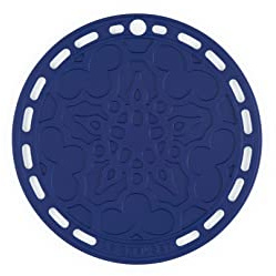 Le Creuset French Trivet, Silicone, Heat resistant to 250°C, 20 cm, Azure, 93007300220000