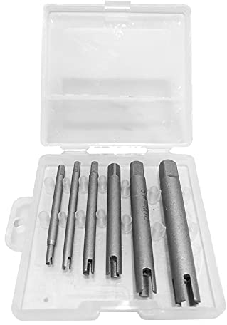 Gewindebohrer Auszieher, Hochgeschwindigkeitsstahl Gewindebohrer Ausdreher Set, Schnellarbeitsstahl Gewindebohrer Entferner mit gebrochenem Kopf abisolierter Gewindebohrer Auszieher Satz(6 sets)