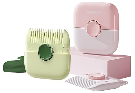 Heseyomo 2pcs Hair Trimmer,2 in 1 Hair Razor Cutting Comb Tools,Hair Clippers for Women