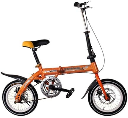 Kcolic 14/16 Zoll Klapprad Vorne Und Hinten, Kohlenstoffstahlrahmen Variable Geschwindigkeit Erwachsenenfahrrad Superleichtes Studenten Klapprad A,16inch