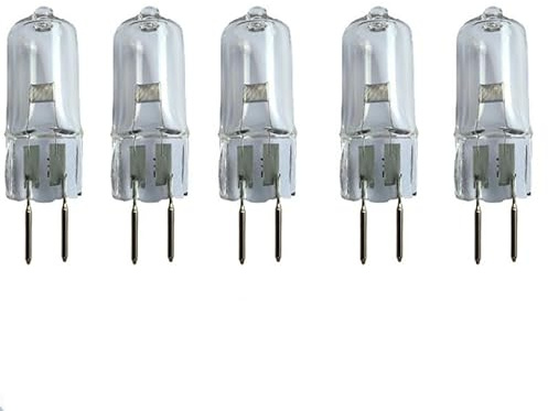 JZLBBC 5Pc Lampadine Alogene G5.3 36V 35W Capsula Trasparente Lampada Alogena GU5.3 base a doppio ago Dimmerabile Bianco Caldo,20W