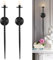 Juego de dos candelabros de pared, portavelas de pared grande, candelabros trenzados, soporte de pared, portavelas de metal, decoración para comedor, sala de estar, oficina, baño