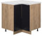 Vicco Eckschrank Fame-Line, Schwarz gestreift, 80.5 cm, AP Marmor
