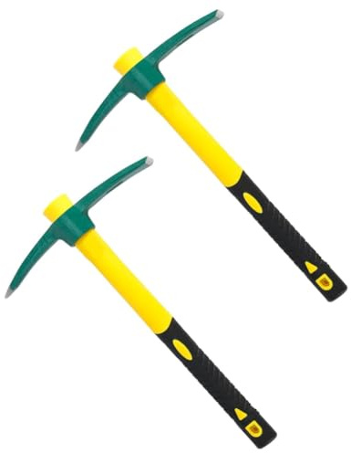 Flcivsh Garden Hand Pick Mattock Hoe - Perfect for Digging and Weeding Activities, Ideal for Campers