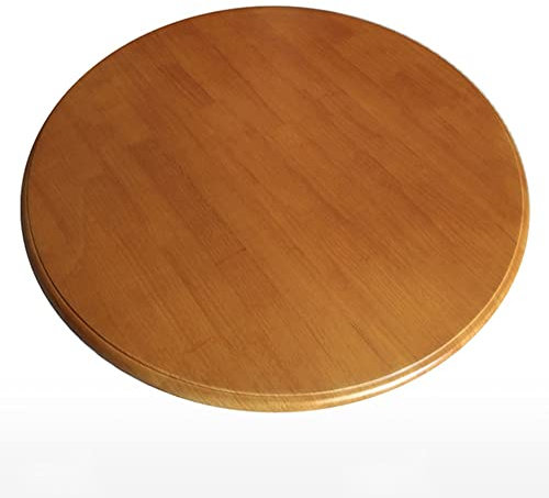 Rund lat Susan vändskiva massivt trä matbord roterande bricka 360° svängbar slitstark tyst jämn serveringsbricka för kök (teak 100 cm/40)