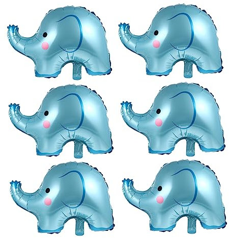 Vaguelly 6St Elefant Aluminiumfolienballon Blase elefant folienballons grüner Ballon elektrische Ballonpumpe Hundebecken tierluftballone tier luftballons Elefantenballon Partygeschenk Blue