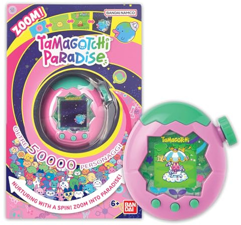 Bandai Tamagotchi Paradise Digital Pet Pink Land Shell | Evolved Electronic Pet Toy With Zooming Worlds | Tamagotchi Paradise Virtual Pets For Kids And Adults Make Fun Gifts For Girls And Boys
